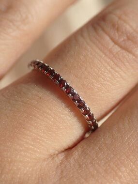 Garnet Eternity Band